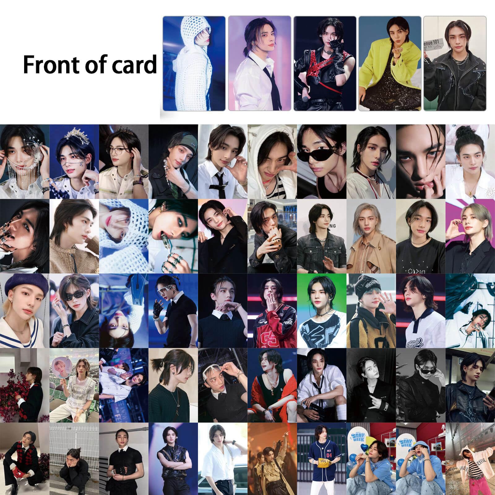 Stray Kids Hyunjin Photocard 55 peças Hyunjin Rock Star